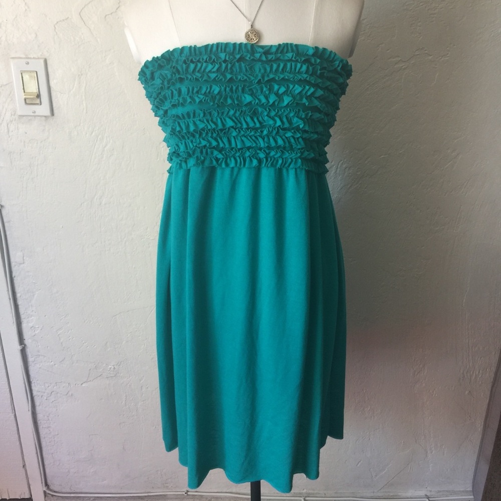 Xhilaration turquoise strapless dress
